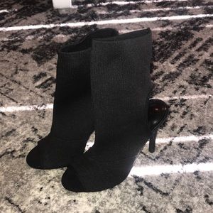 Open toed sock heels